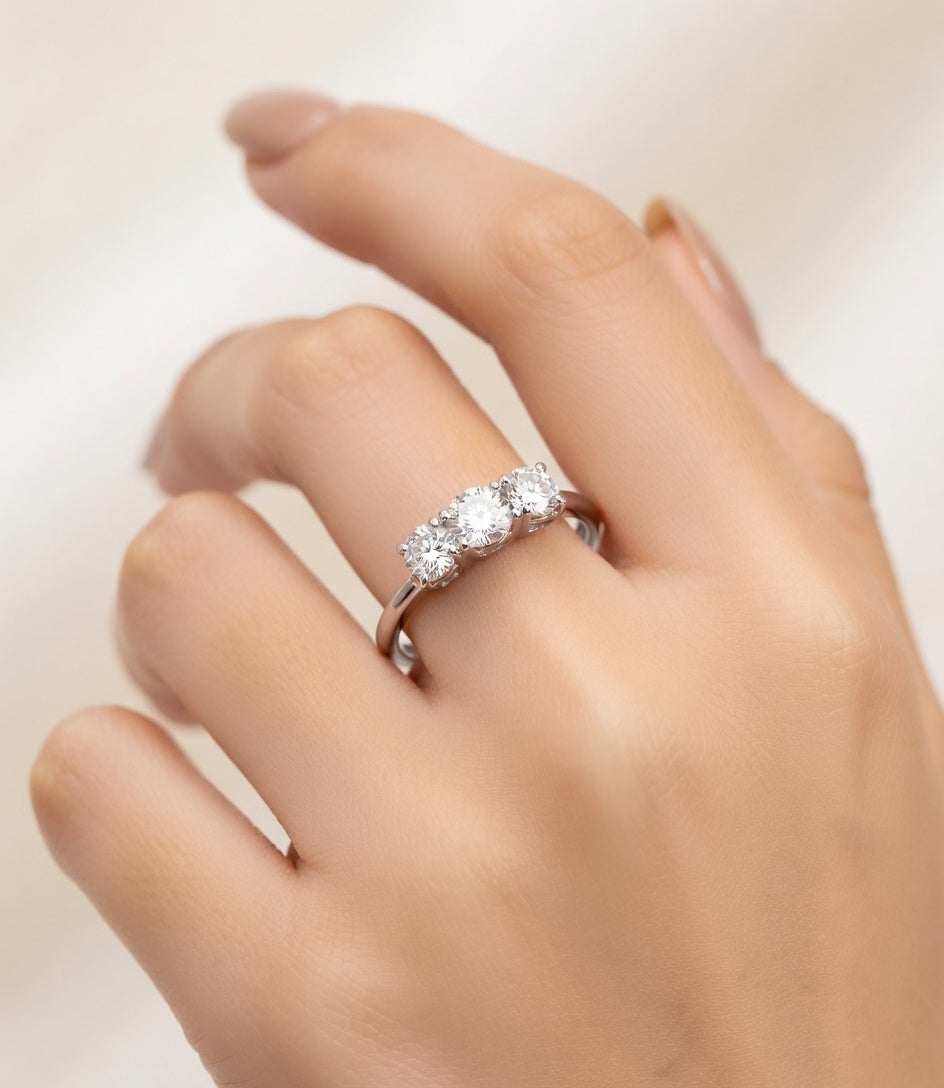 SORTIJA ORO BLANCO 18KTES CIRCONITAS