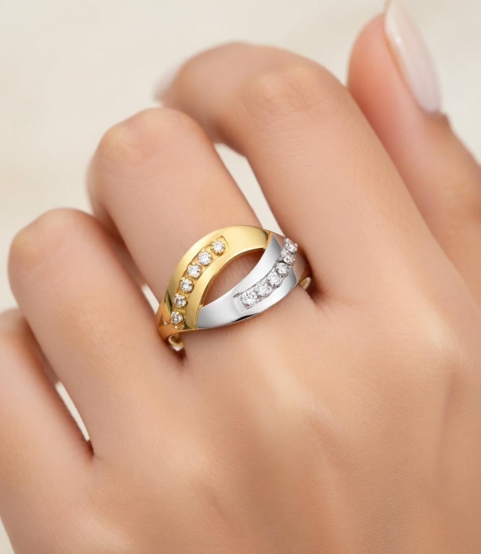 SORTIJA ORO 18 KTES CIRCONITAS
