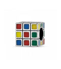 ABALORIO PLATA ESMALTE CUBO