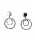 Pendientes Oro Blanco 18kt y Circonitas