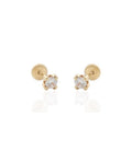 PENDIENTES ORO BEBE CIR CUADRADA GRAPAS ORO 18 Ktes
