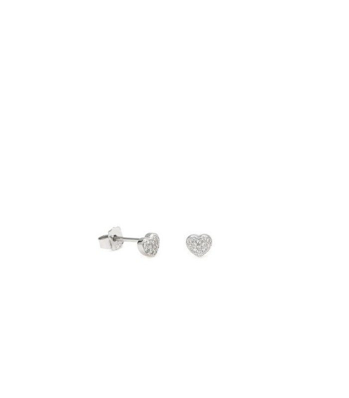 PENDIENTES PLATA CORAZONES PEQUES PAVE