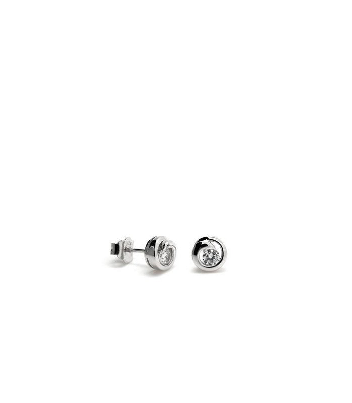 PENDIENTES PLATA ESPIRAL CIRCONITA