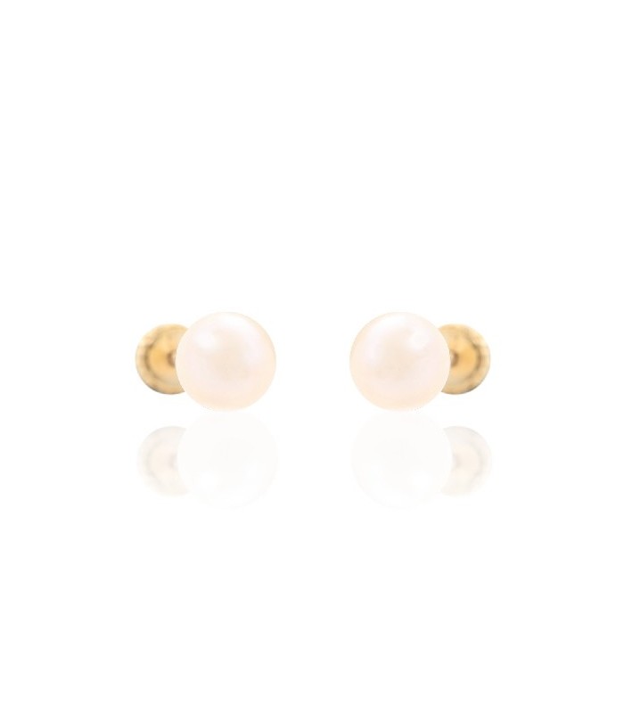 ARRACADES PERLES NATURALS OR 18 KT