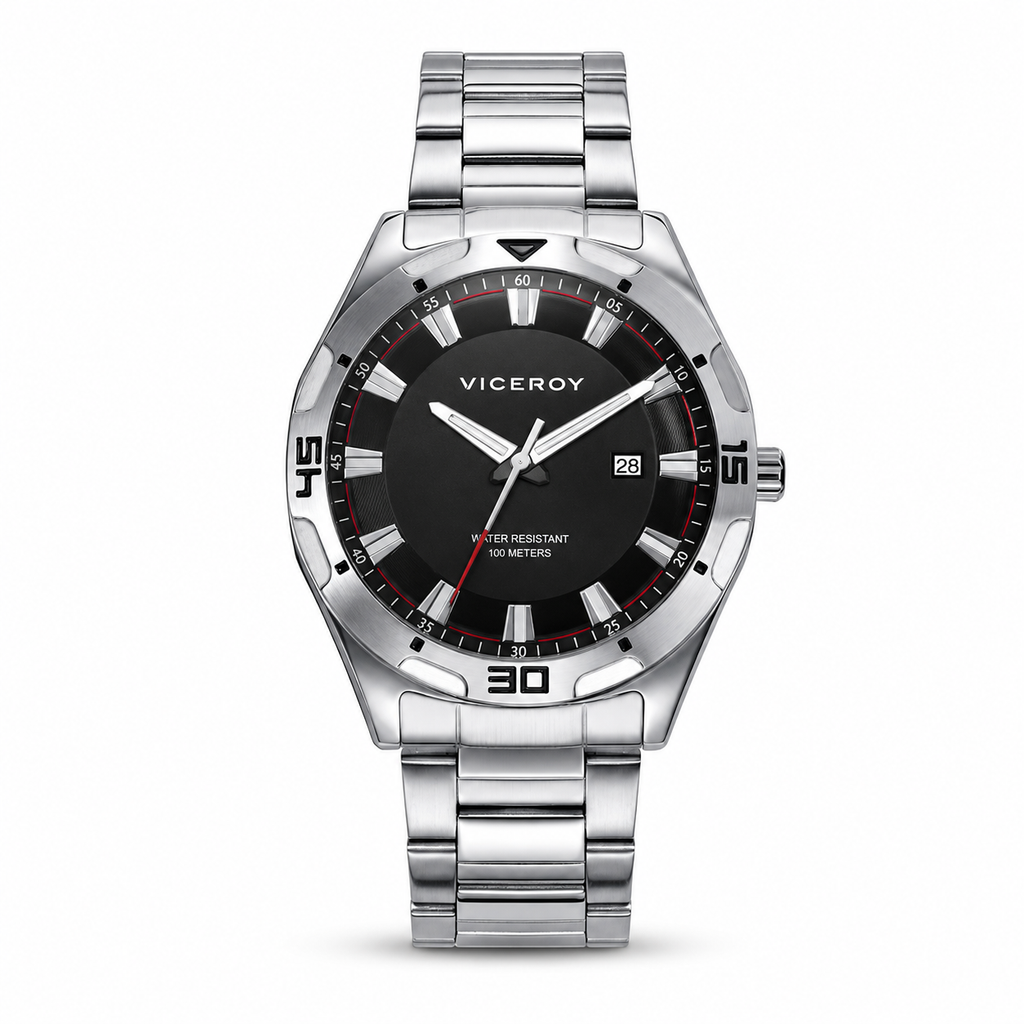 Reloj Viceroy hombre  analógico de acero esfera Negro - 401283-97