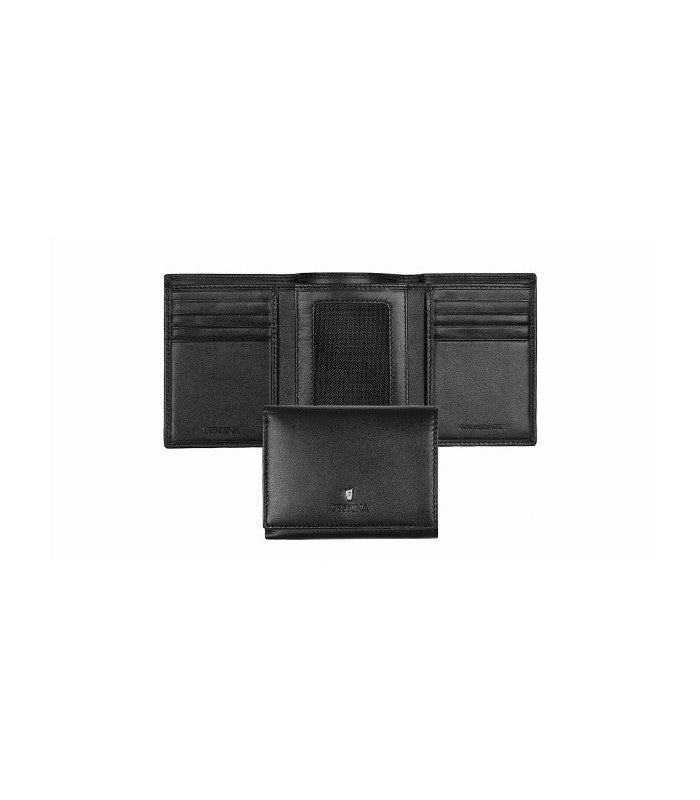 Cartera 3 solapas Clasico Negro
