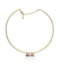 COLLAR ACERO IP DORADO Y CRISTAL SRA FN