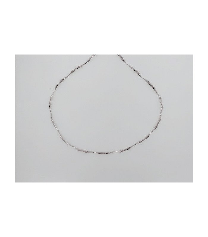 Collar Oro Blanco 18 kts con Circonitas