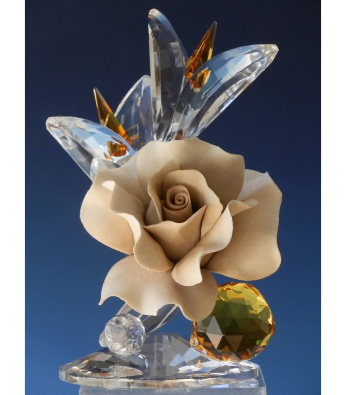 CRISTAL ESCULTURA 1 ROSA