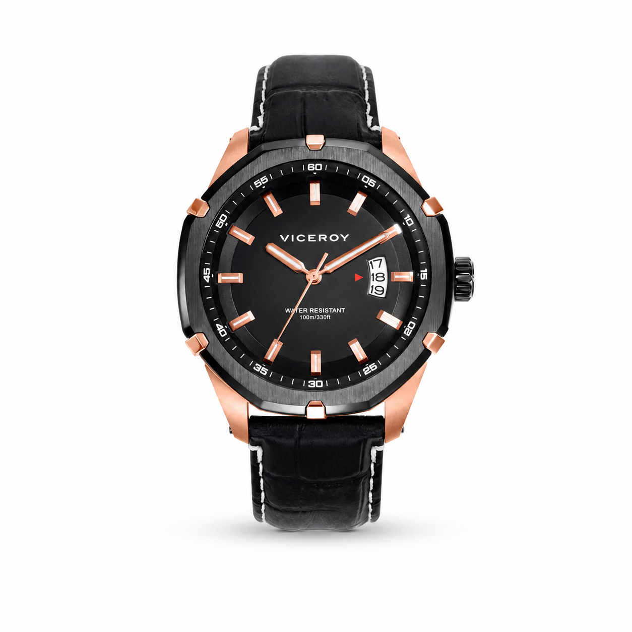 Reloj Viceroy hombre Magnum esfera negra oro rosa - 46831-57