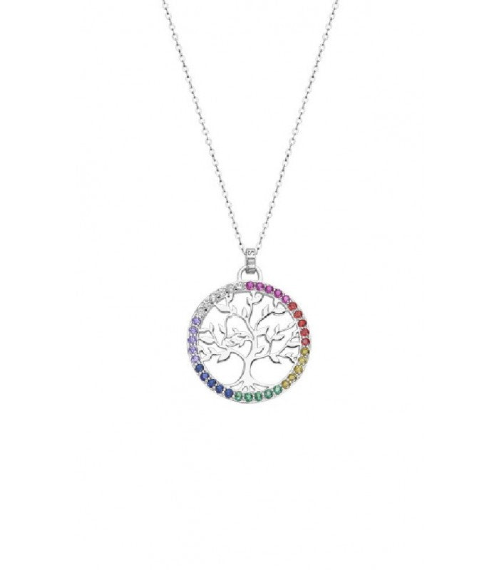 GARGANTILLA DE ARBOL LOTUS PLATA