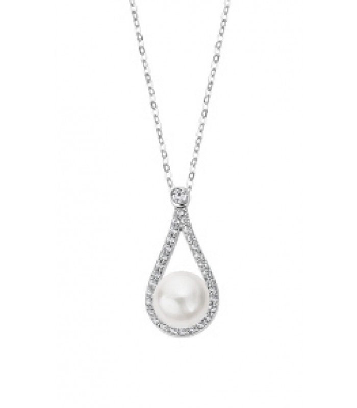 GARGANTILLA LOTUS PLATA PERLA