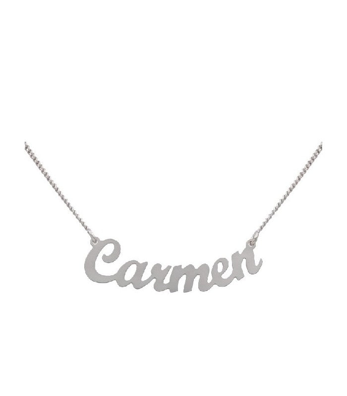 GARGANTILLA PLATA NOMBRE CARMEN PERSONALIZADA