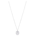 COLLAR PLATA DE LEY BAÑO RODIO LETRA S