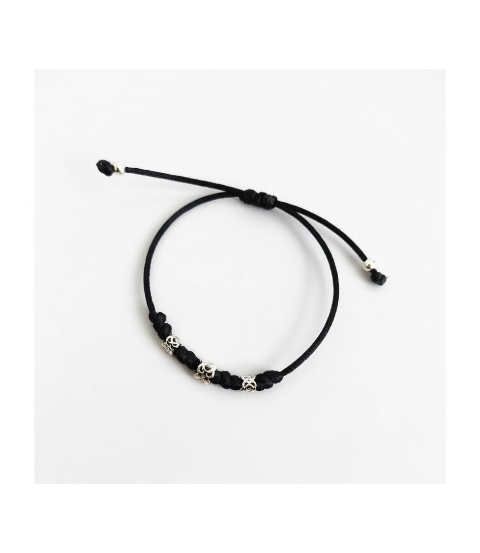 PULSERA PLATA MACRAME