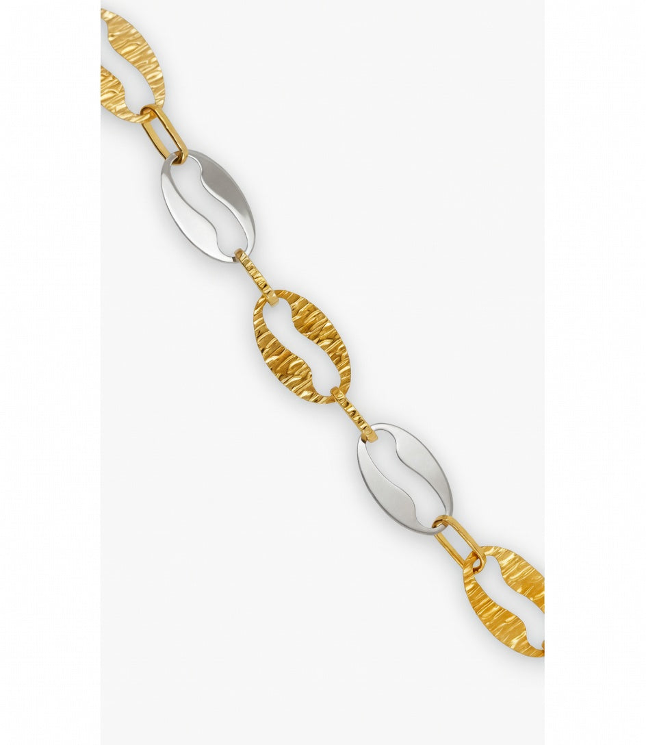 PULSERA ORO 18 KTES, BICOLOR