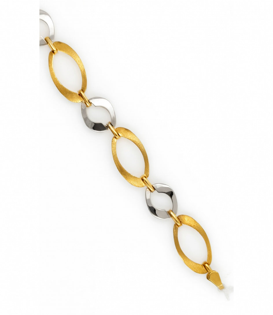 PULSERA ORO 18 KTES, BICOLOR