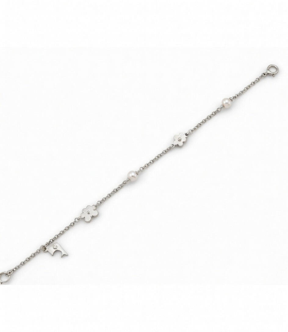 PULSERA BEBE ORO 18 KTES Y PLATA