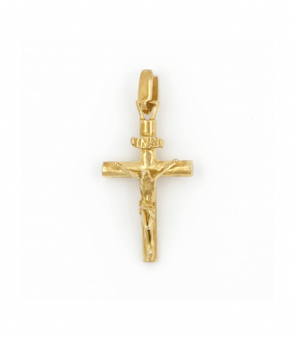Cruz de Oro 18kt Maciza con Cristo