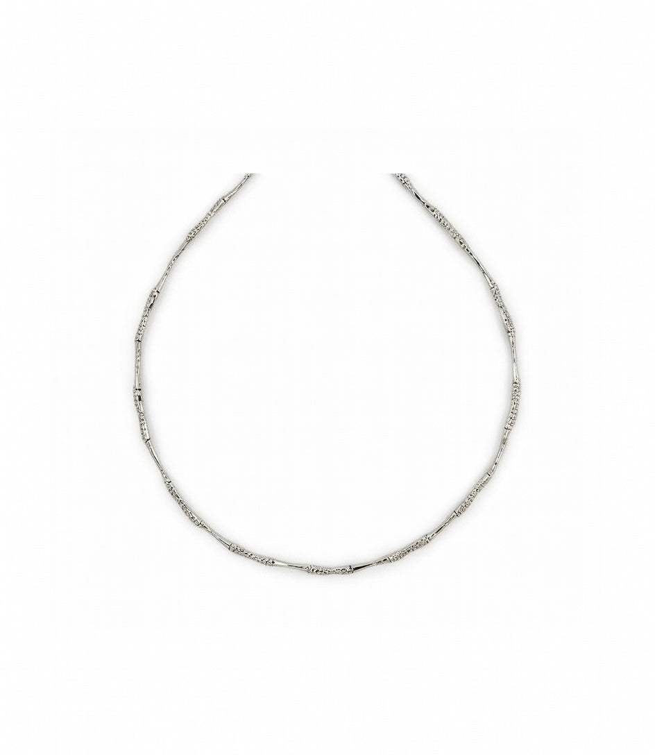 Collar Oro Blanco 18 kts con Circonitas