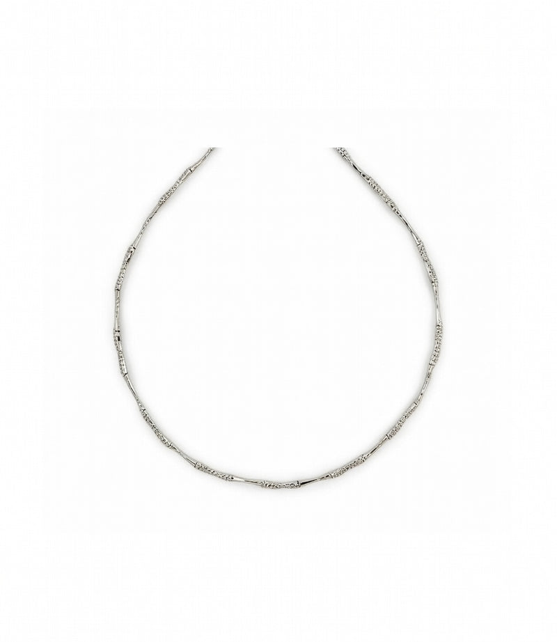Collar Oro Blanco 18 kts con Circonitas