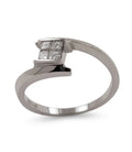ANELL OR BLANC 4 BRILLANTS TALLA PRINCESA
