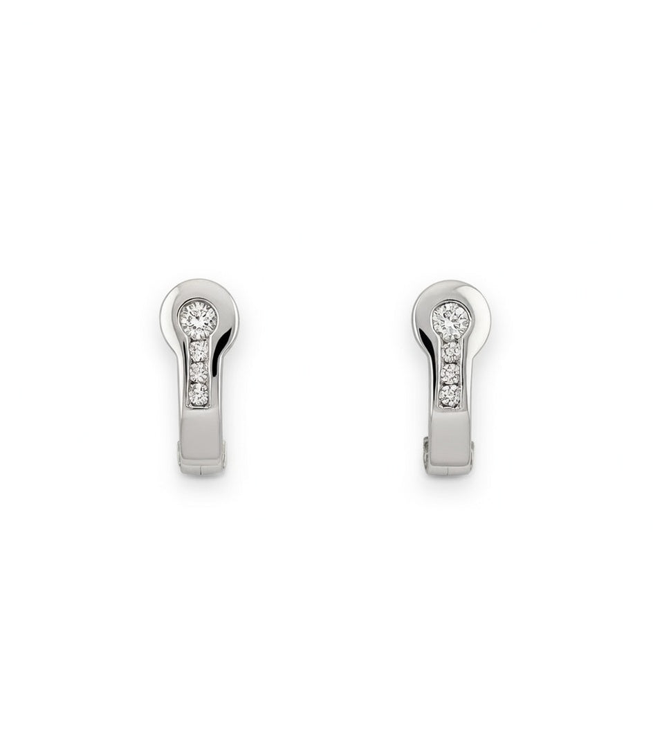 Arracades Or Blanc i 8 Brillants
