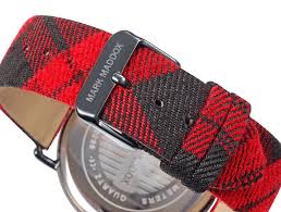 Reloj Mark Maddox hombre deportivo correa de tela negro rojo - HC3029-17