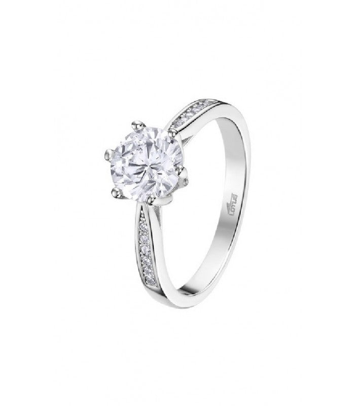 ANILLO SRA. SOLITARIO LOTUS PLATA