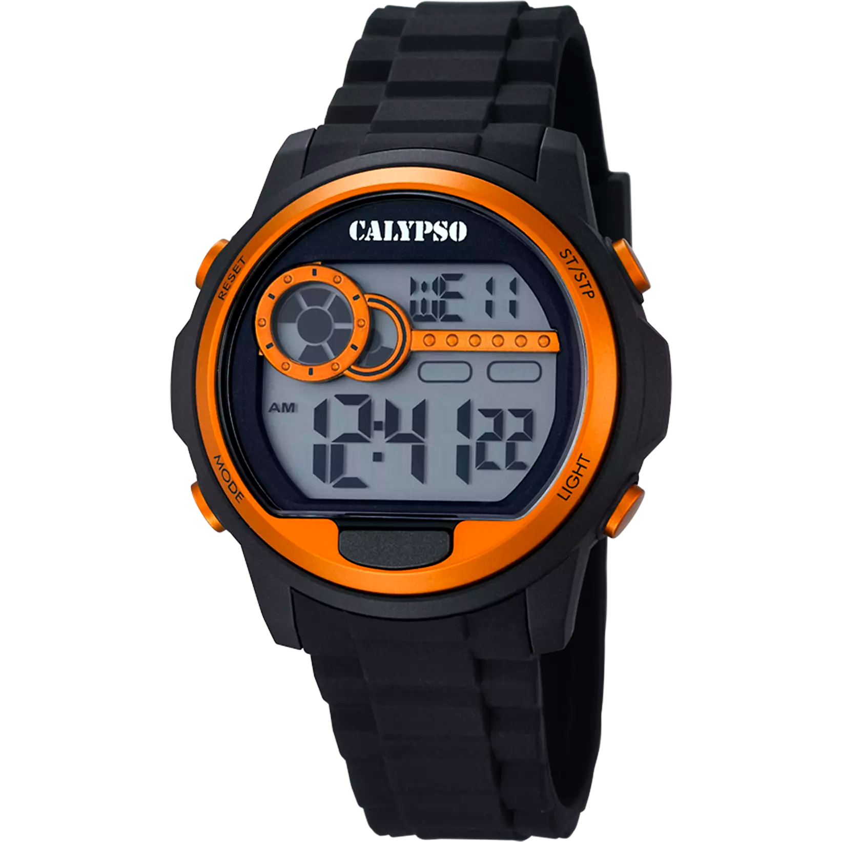 Reloj Calypso hombre digital deportivo correa de caucho negro - K5667/4