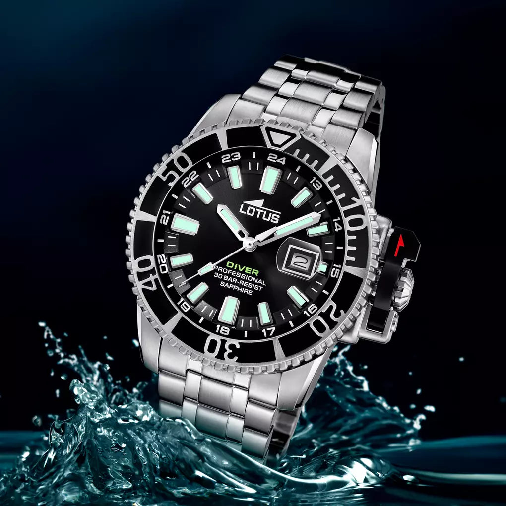 Reloj Lotus hombre esfera negra Ref. 18938/4