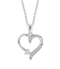 LOTUS PLATA COLLAR CORAZON CZ
