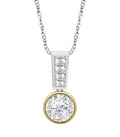LOTUS PLATA COLLAR CHATON BIC