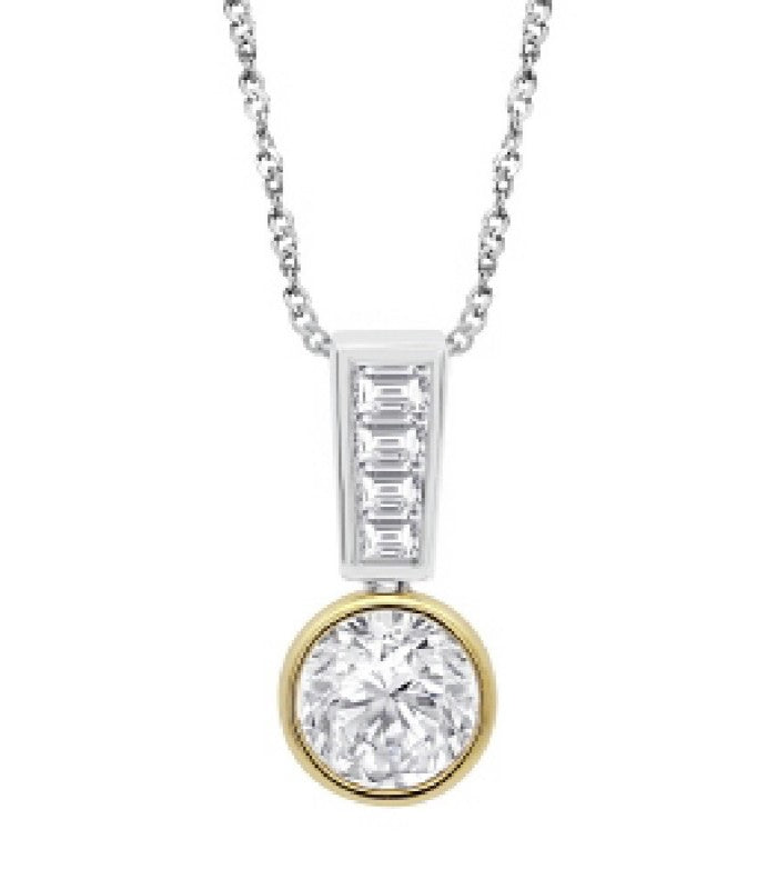 LOTUS PLATA COLLAR CHATON BIC