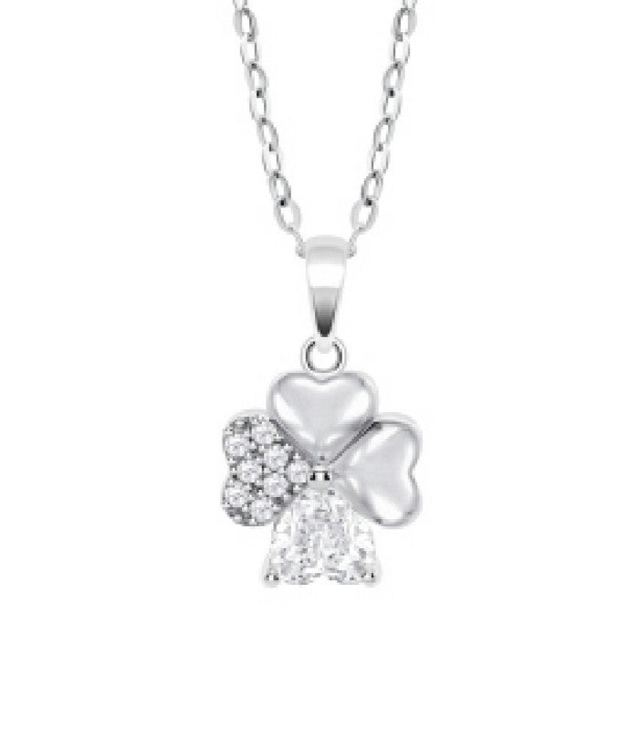 LOTUS PLATA COLLAR TREBOL