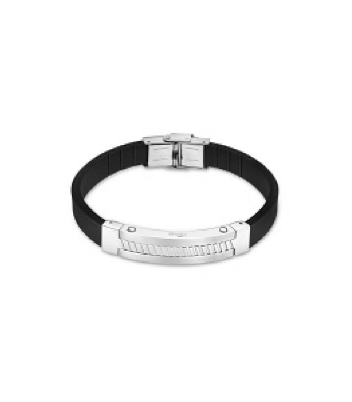 PULSERA PIEL CAB.ACERO