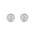 PENDIENTES BEBE ORO BLANCO , ROSCA, CIRCONITA