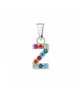 PENJANT PLATA LLETRA Z MULTICOLOR CIRCONITES