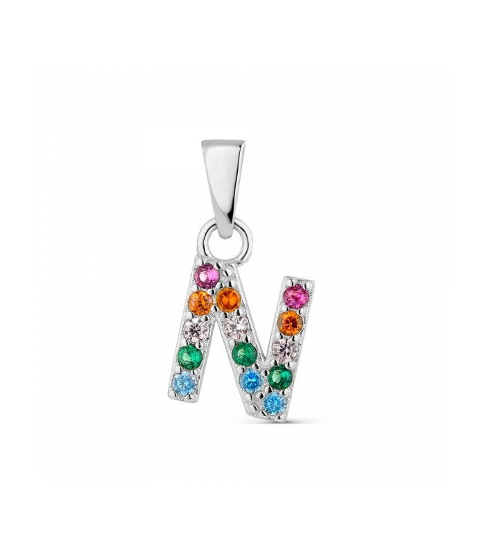 PENJOLL PLATA LLETRA N CIRCONITA MULTICOLOR