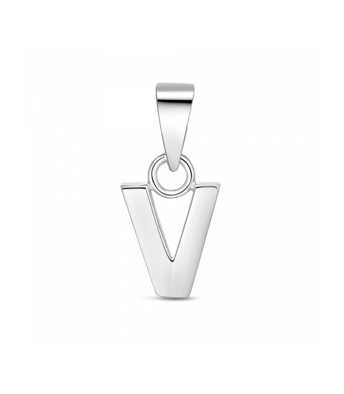 COLGANTE PLATA LETRA V