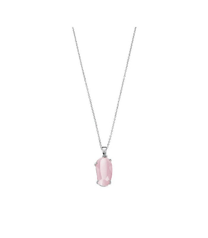 GARGANTELLA PLATA CRISTALL ROSA