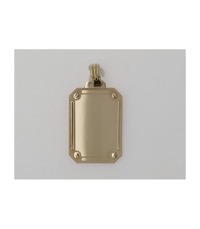 PLACA ORO 18 KTES MATE BRILLO