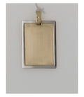 PLACA ORO Y BISEL ORO BLANCO 18 KTES