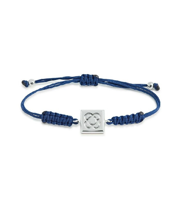 PULSERA PLATA COLOR AZUL