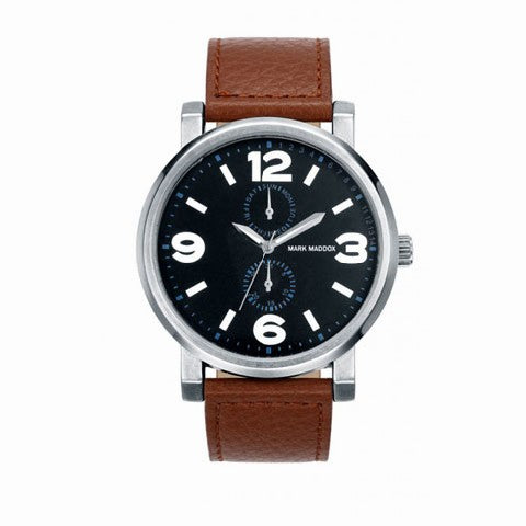 Reloj Mark Maddox hombre clásico correa de piel marrón Ref. HC0004-55