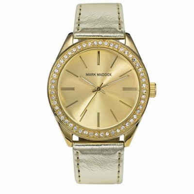 Reloj Mark Maddox mujer minimalista acero IP dorado esfera plata Ref. MC3001-07