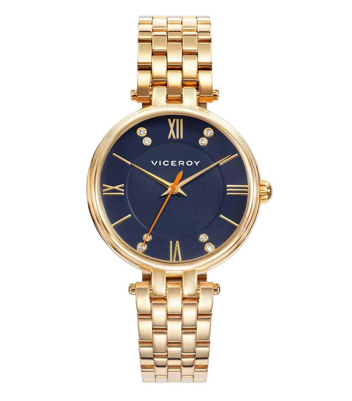 Reloj Viceroy mujer elegante de acero dorado esfera azul Ref. 461092-33