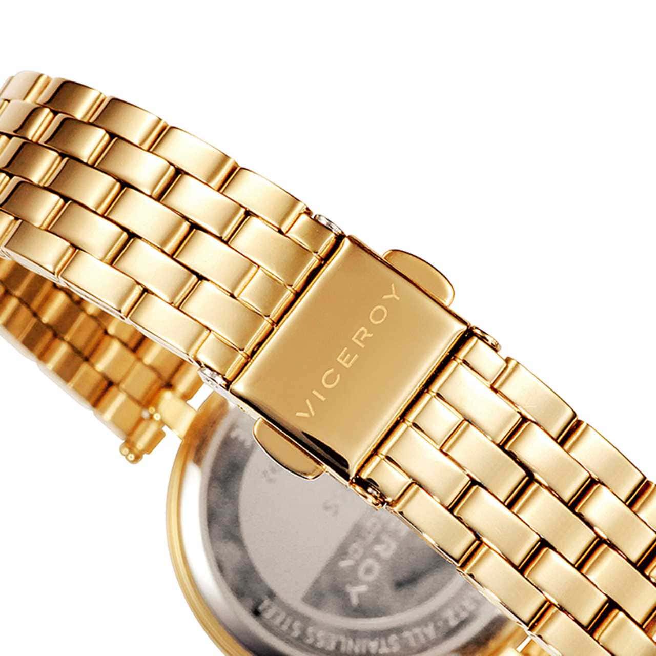Reloj Viceroy mujer elegante de acero dorado esfera azul Ref. 461092-33