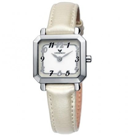 Reloj Viceroy niña comunión elegante correa de piel blanca Ref. 46618-04