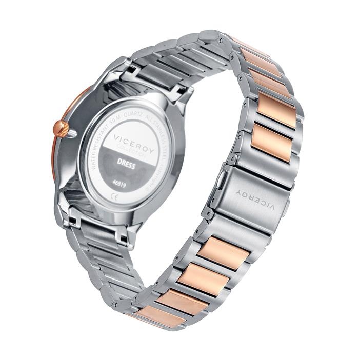 Reloj Viceroy hombre Dress analógico bicolor plata y oro rosa - 46819-17